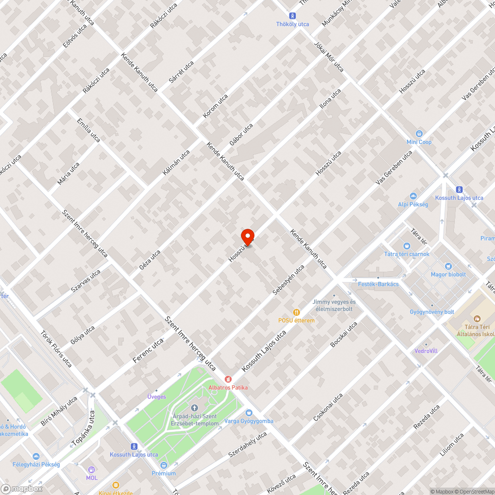 Beszakadt út bejelentés helye