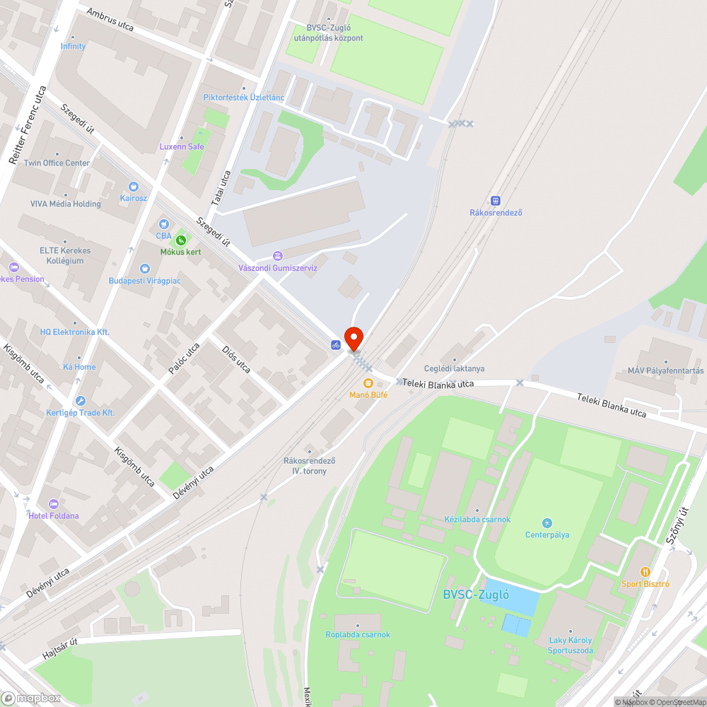 Vasúti átjáró figyelmen kívül hagyása bejelentés helye