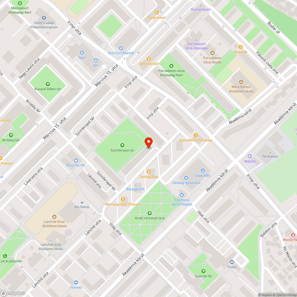 Kátyús parkoló bejelentés helye