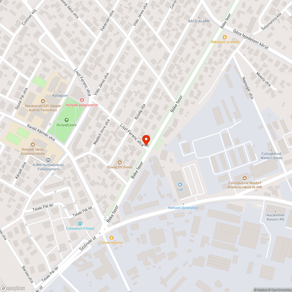 Kátyús utca bejelentés helye