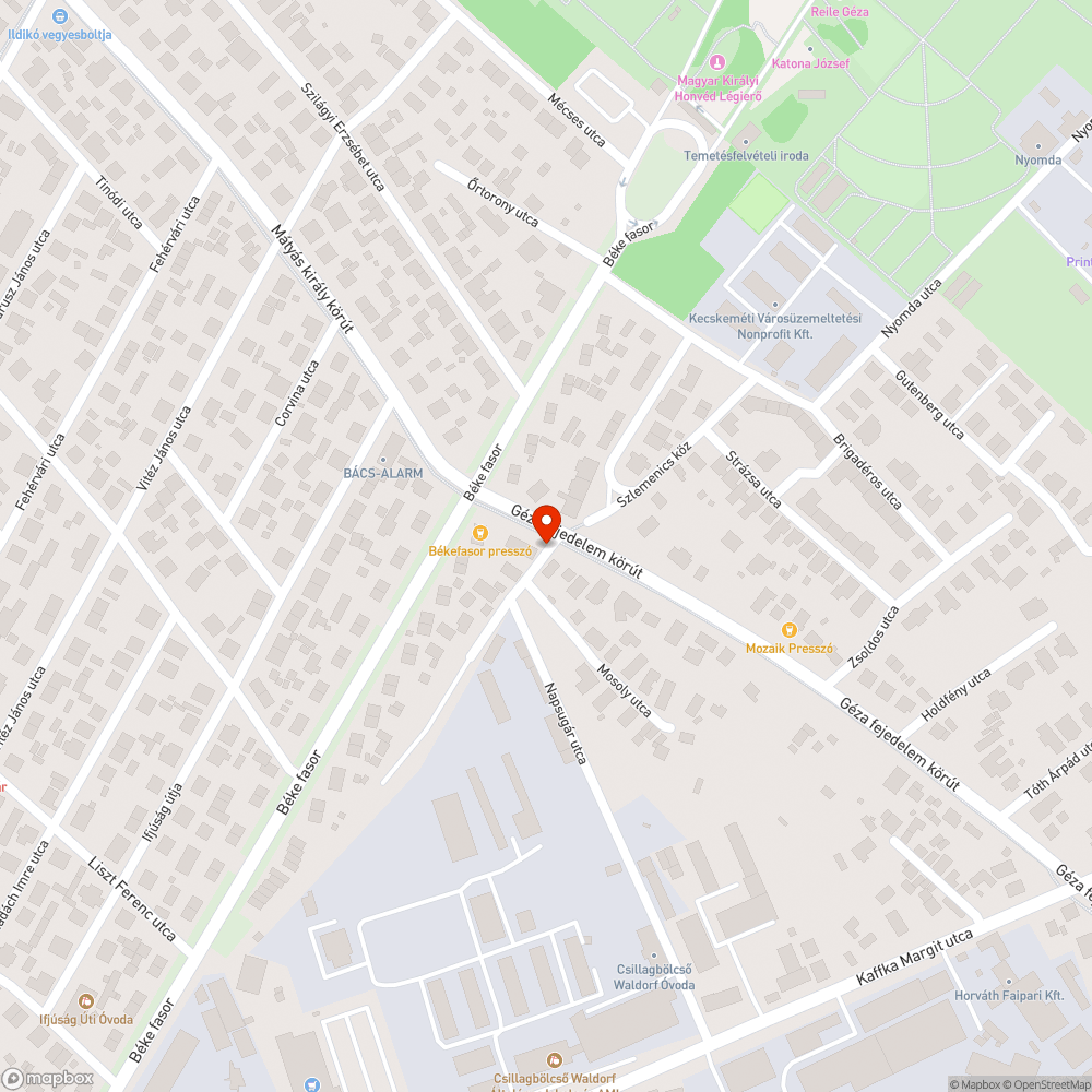 Megdőlt víznyelő bejelentés helye