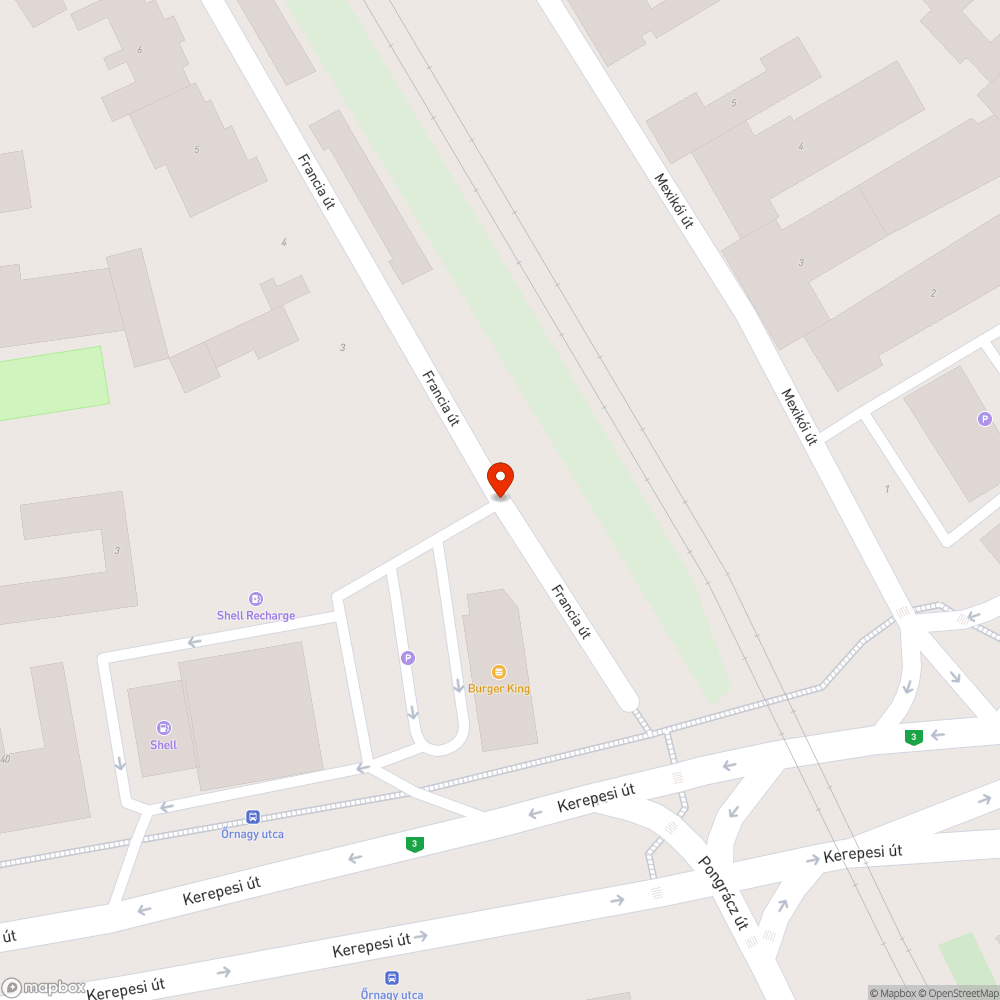 Mély kátyú bejelentés helye