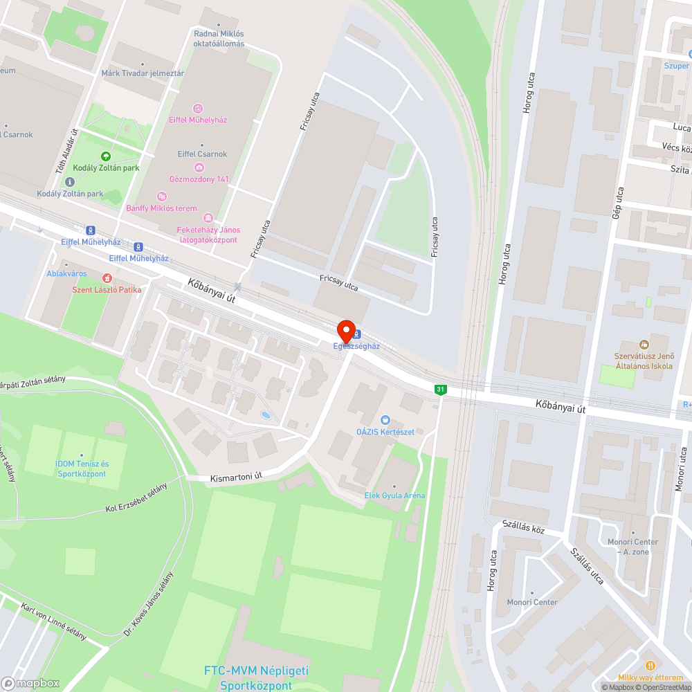 Kettő darab nagyon megkopott zebra bejelentés helye