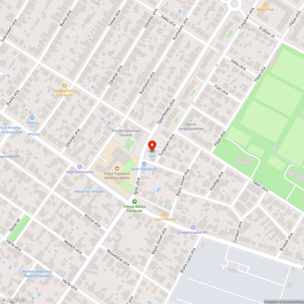 SPAR parkolóban kerékpártároló pótlása bejelentés helye