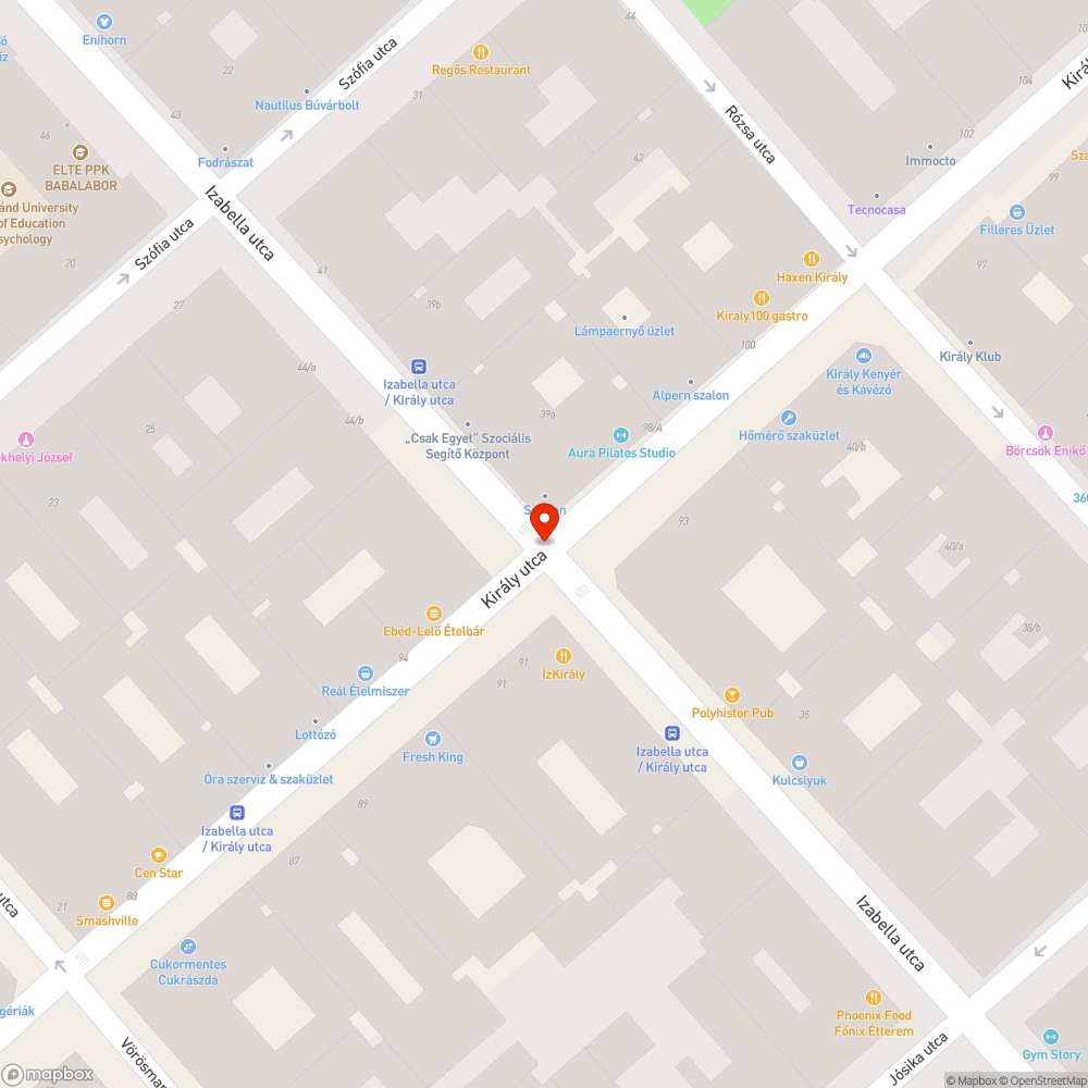 Király/Izabella sarok bejelentés helye