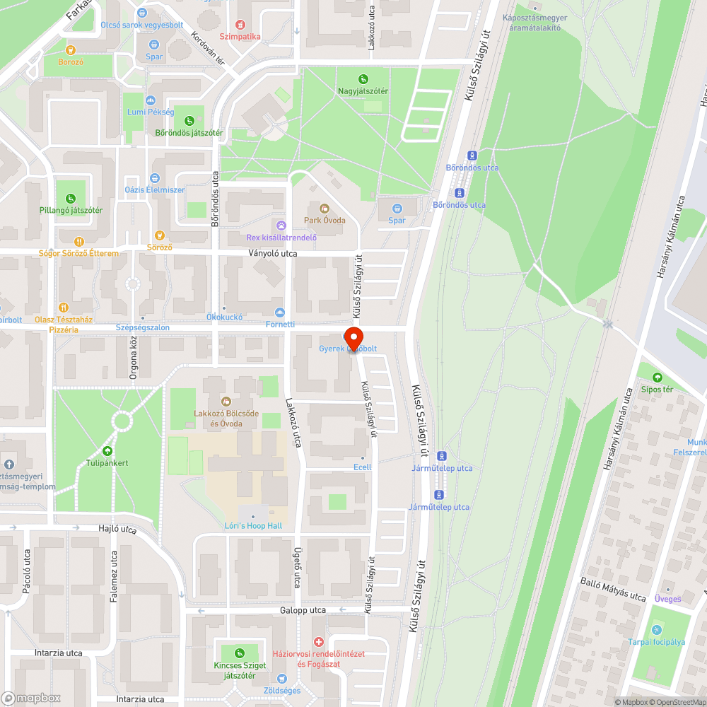 Kiszáradt fa bejelentés helye