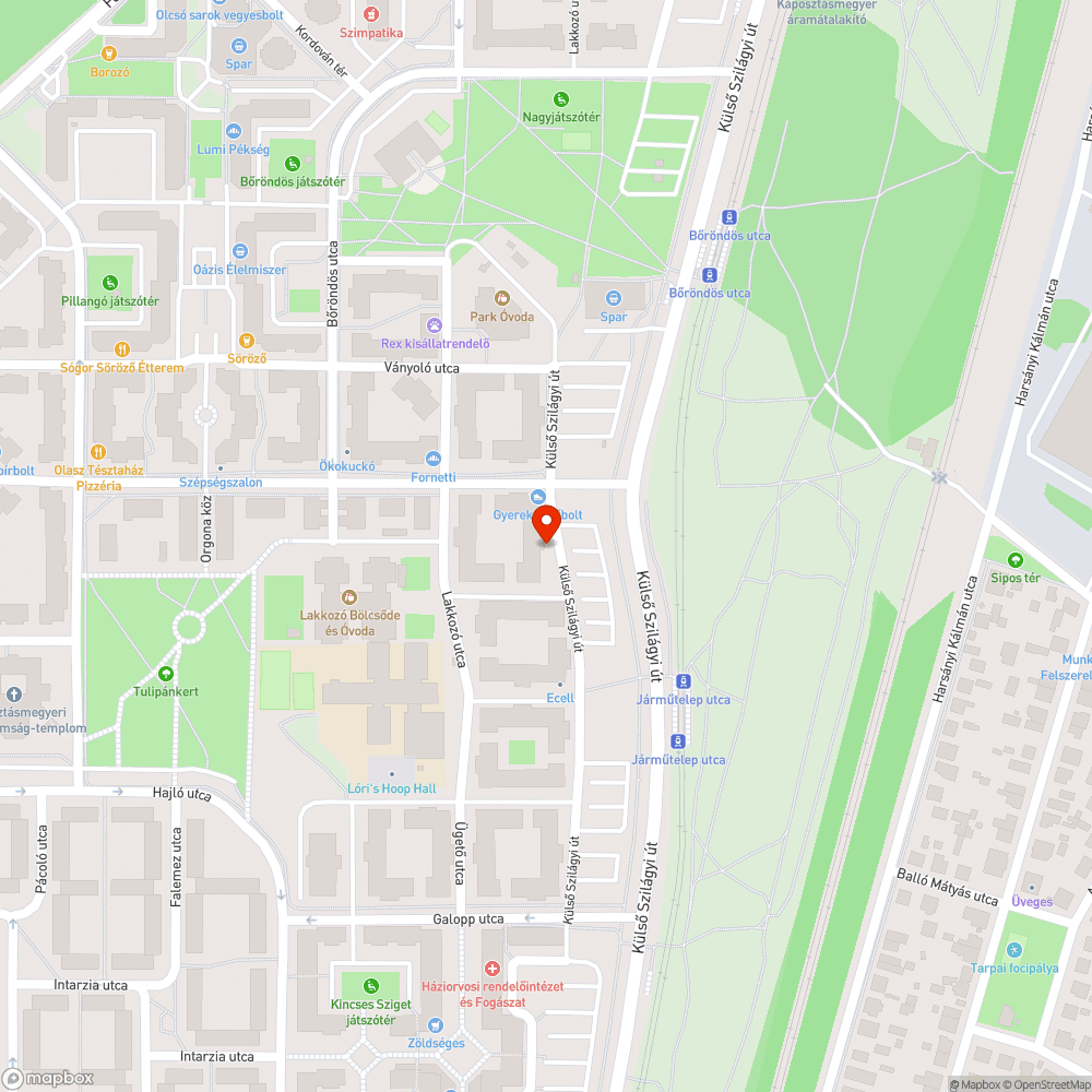 Kiszáradt fa bejelentés helye