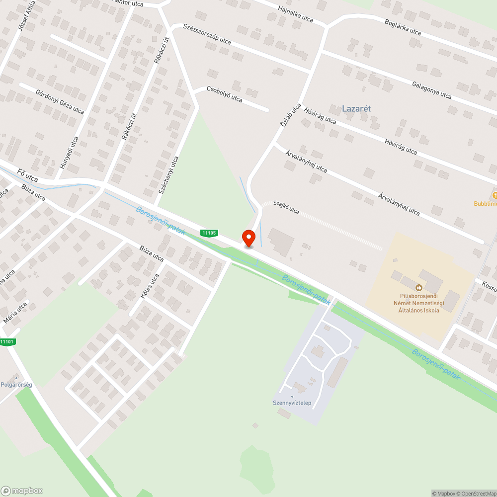 Tábla bejelentés helye