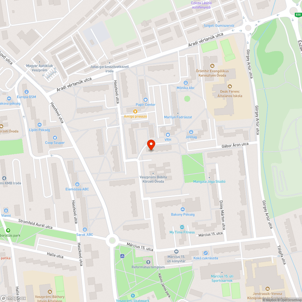 Veszprém, Haszkovó u. 27. előtti útszakasz állapota bejelentés helye