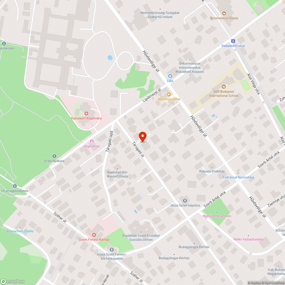 Járdán parkolás a Tárogató úton bejelentés helye