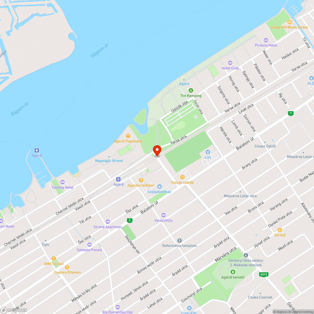 Agárd vasútállomáson a fénysorompó hibás bejelentés helye