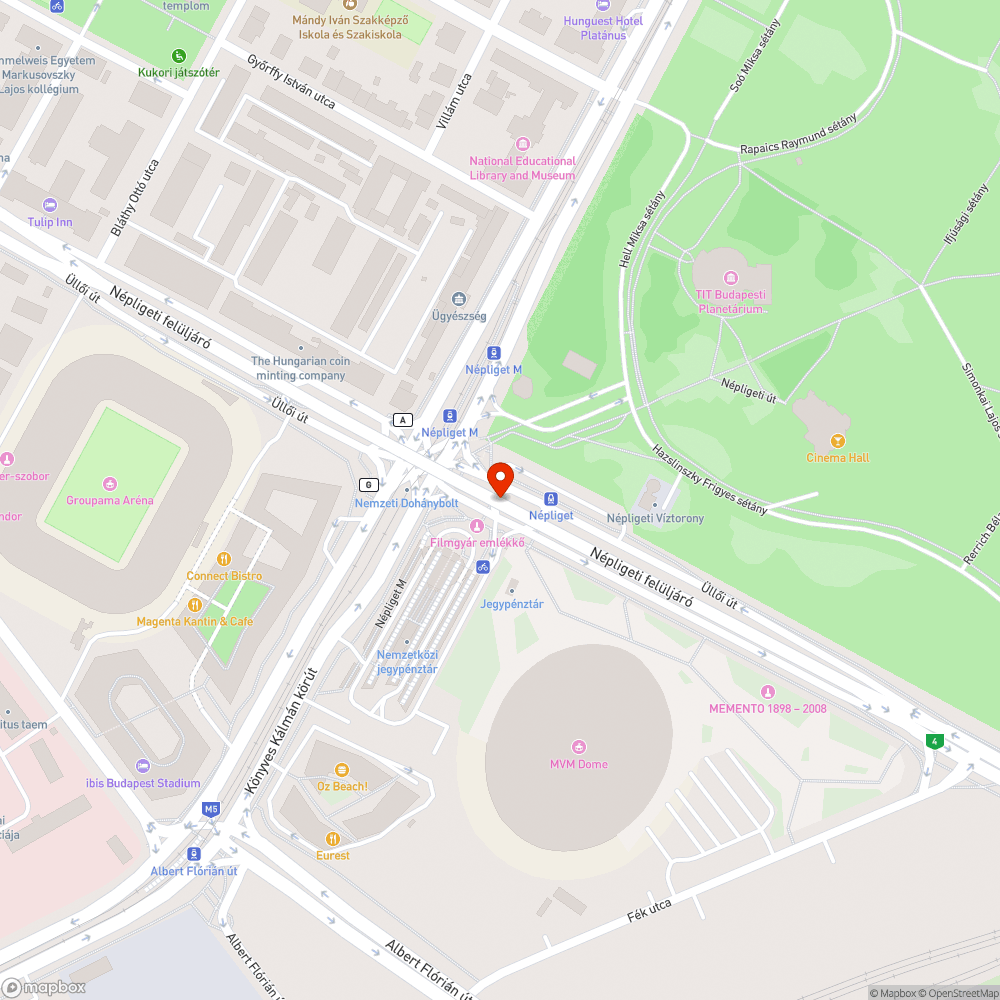 Népliget felüljáró alatt nagy mennyiségű lóürülék bejelentés helye