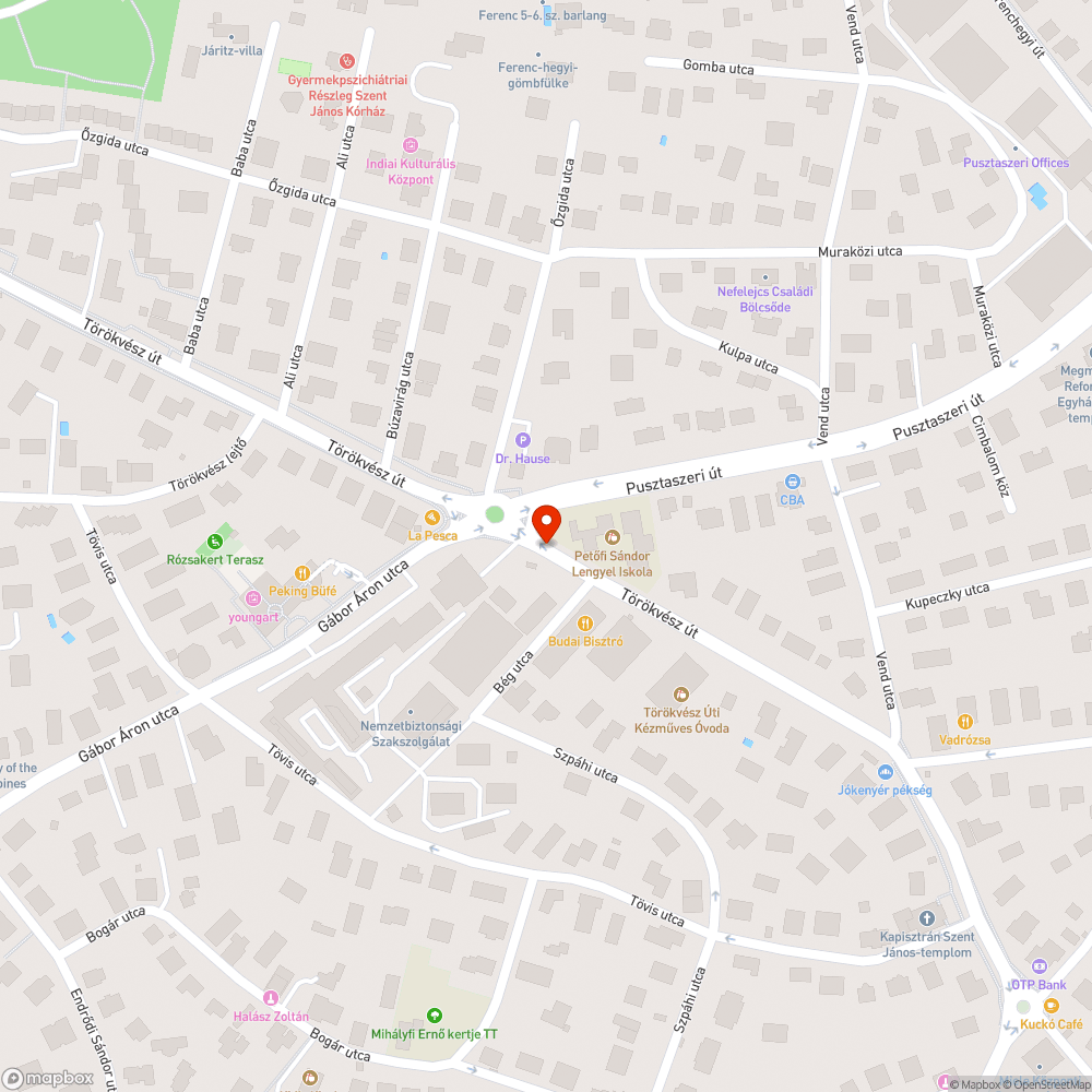 Az útra benyúló bokor bejelentés helye