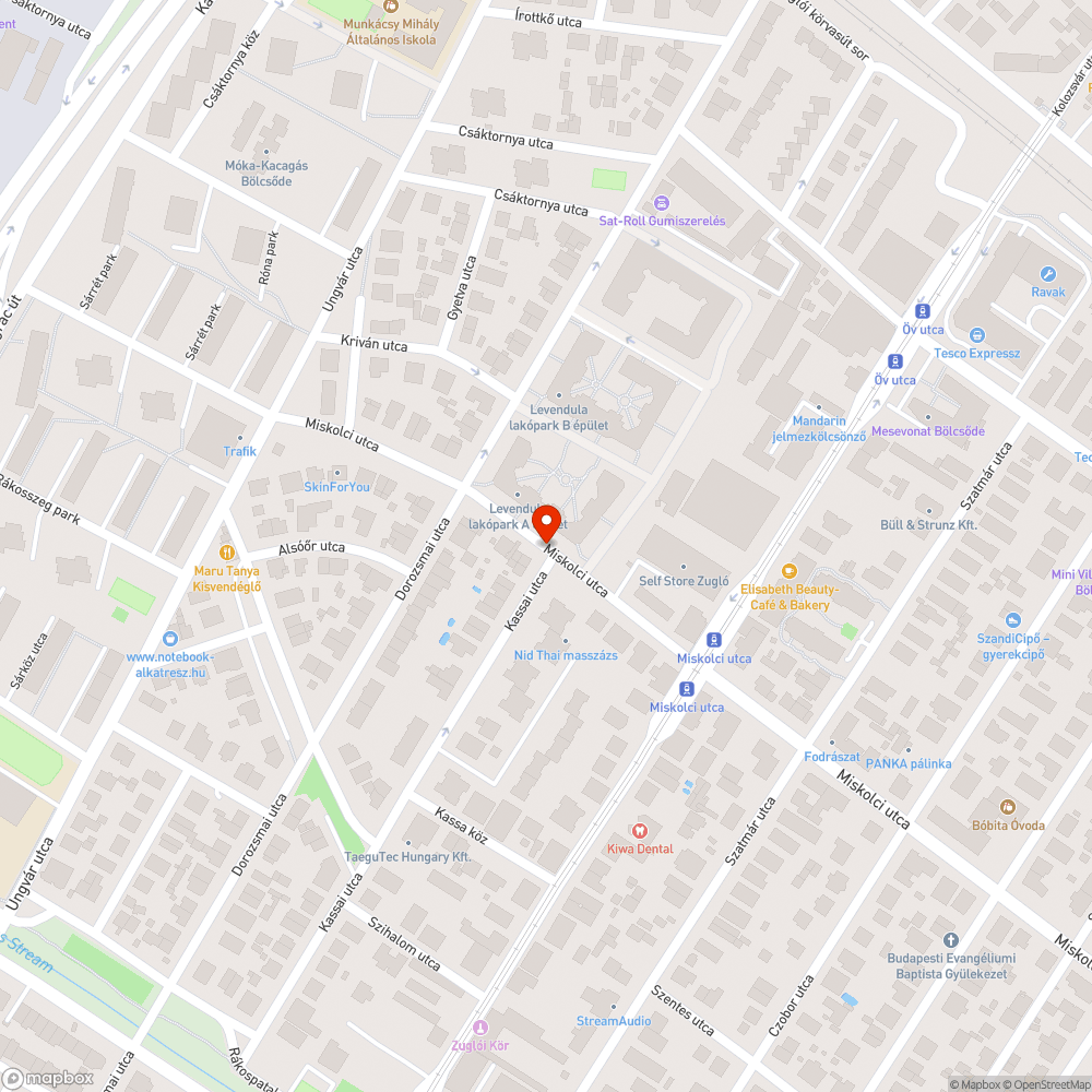 Hiányzó utcatábla bejelentés helye