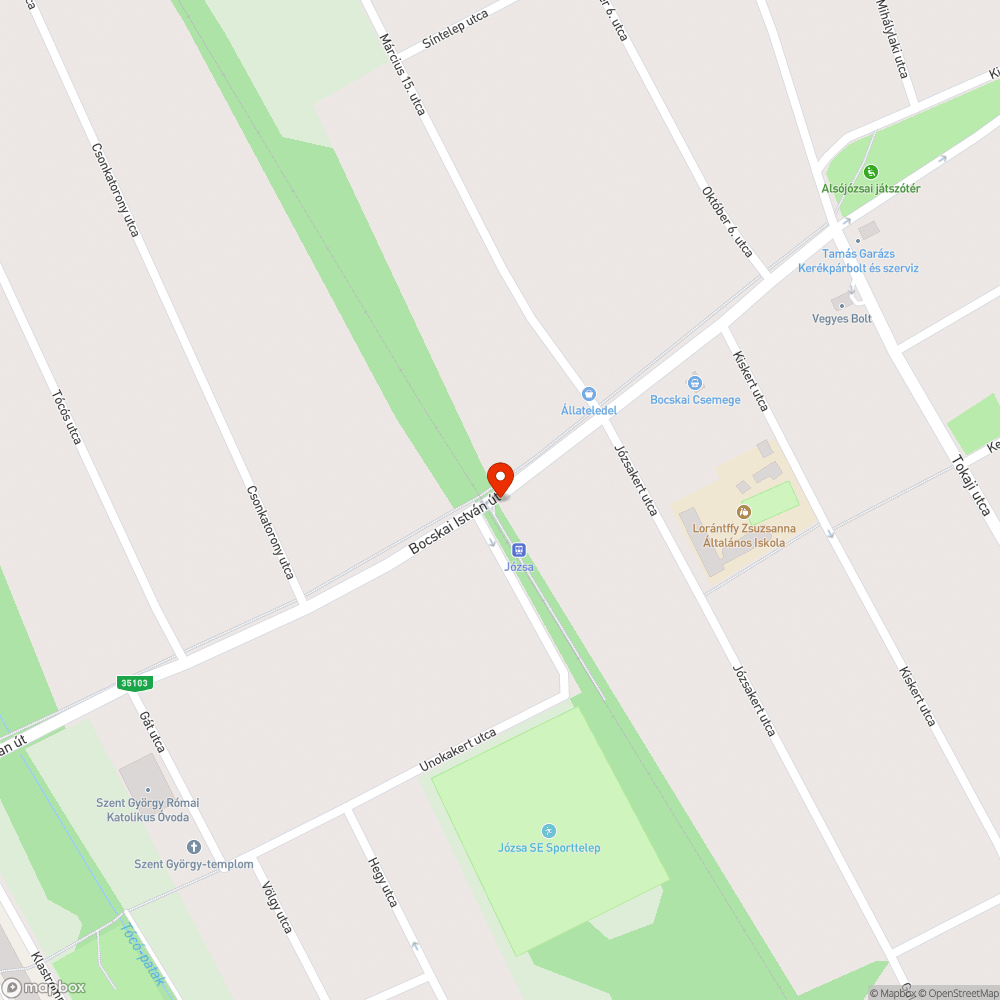 Behorpadt, rozsdás szemetes bejelentés helye