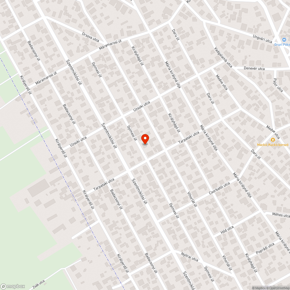 Mély kátyú bejelentés helye