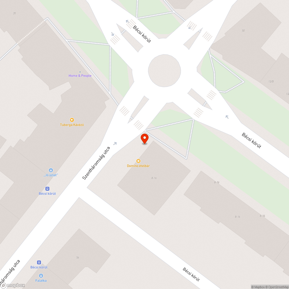 Beszakadt úttest bejelentés helye