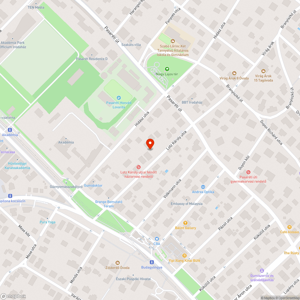 Lotz Károly utca forgatás bejelentés helye