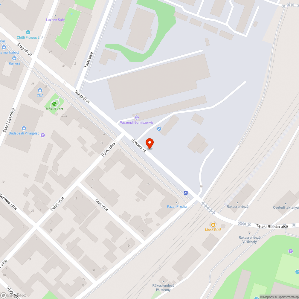 Szegedi út kidöntött tábla 2. bejelentés helye