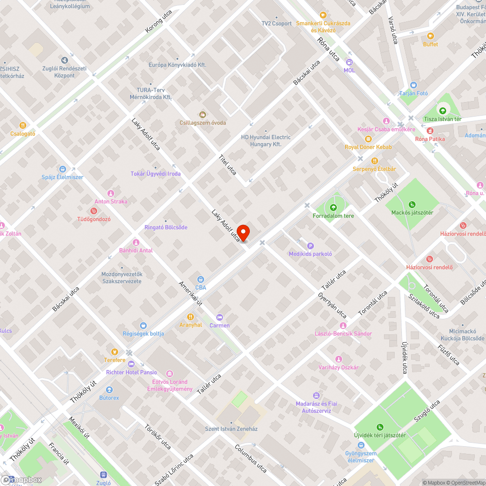 Kátyú bejelentés helye