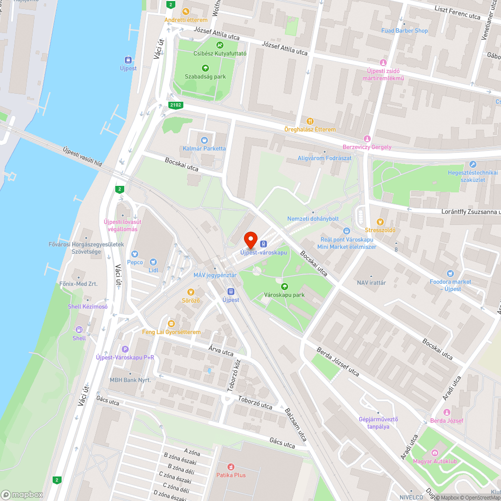 Újpest városkapu parkoló takarítás bejelentés helye