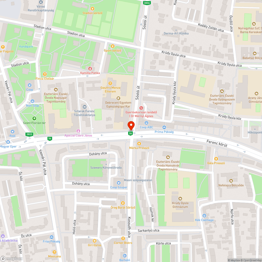 Két nagy kátyú bejelentés helye