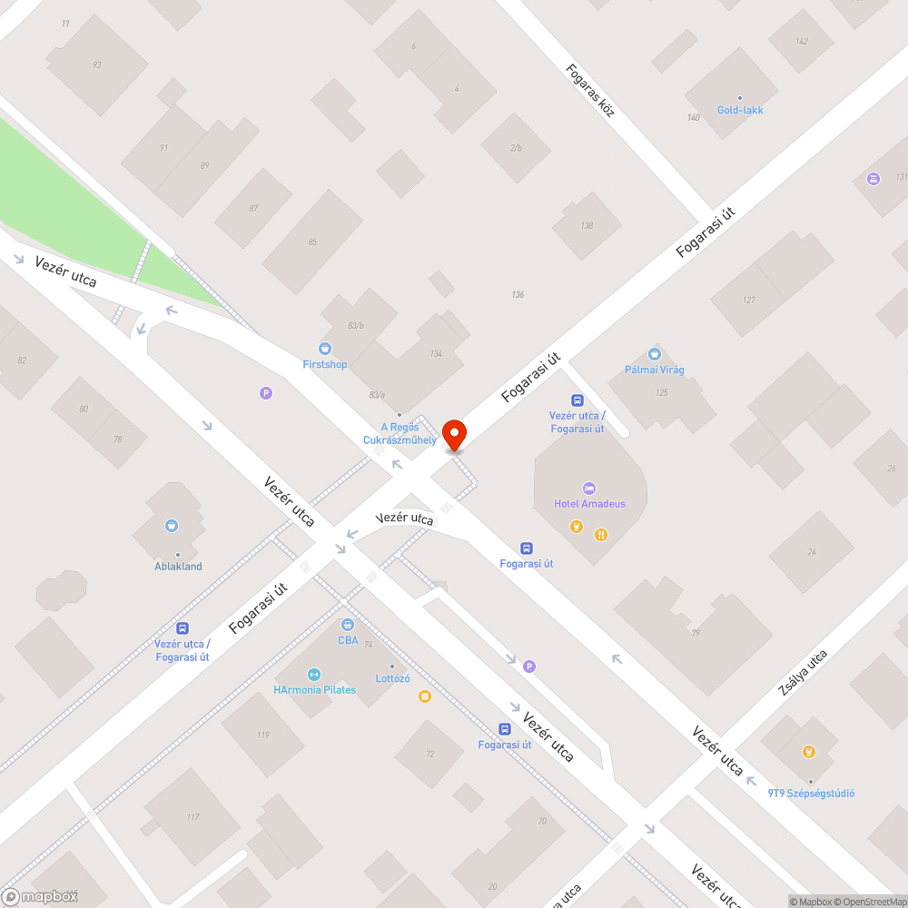 Megdőlt lámpa bejelentés helye