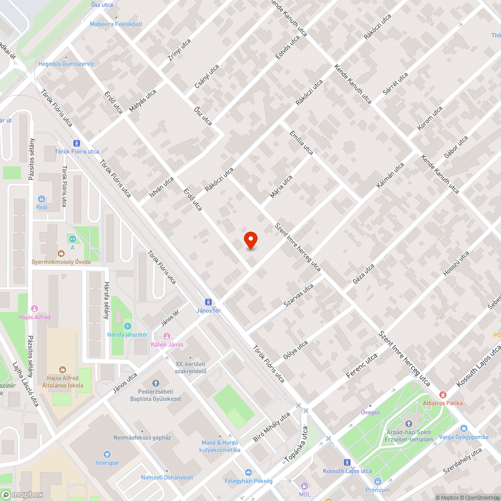 Kiszáradt fa bejelentés helye