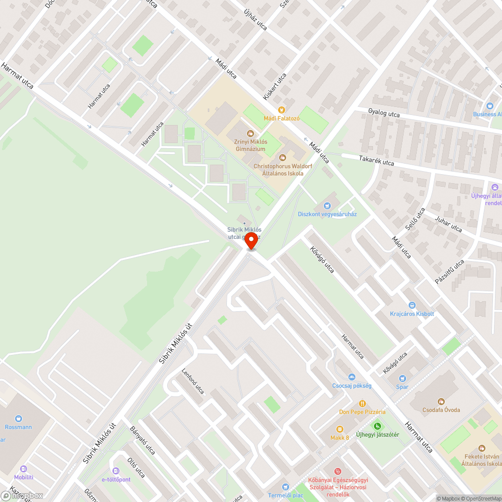 Leesett gyalogos fényterelő bejelentés helye