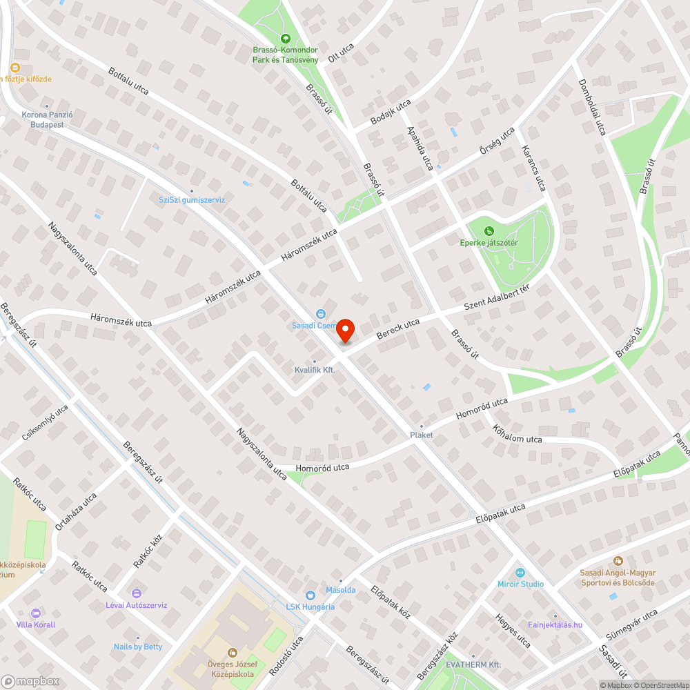 Sérült táblatartó bejelentés helye