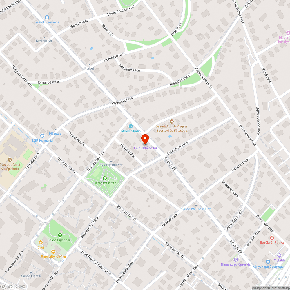 Hiányzó kopóréteg bejelentés helye