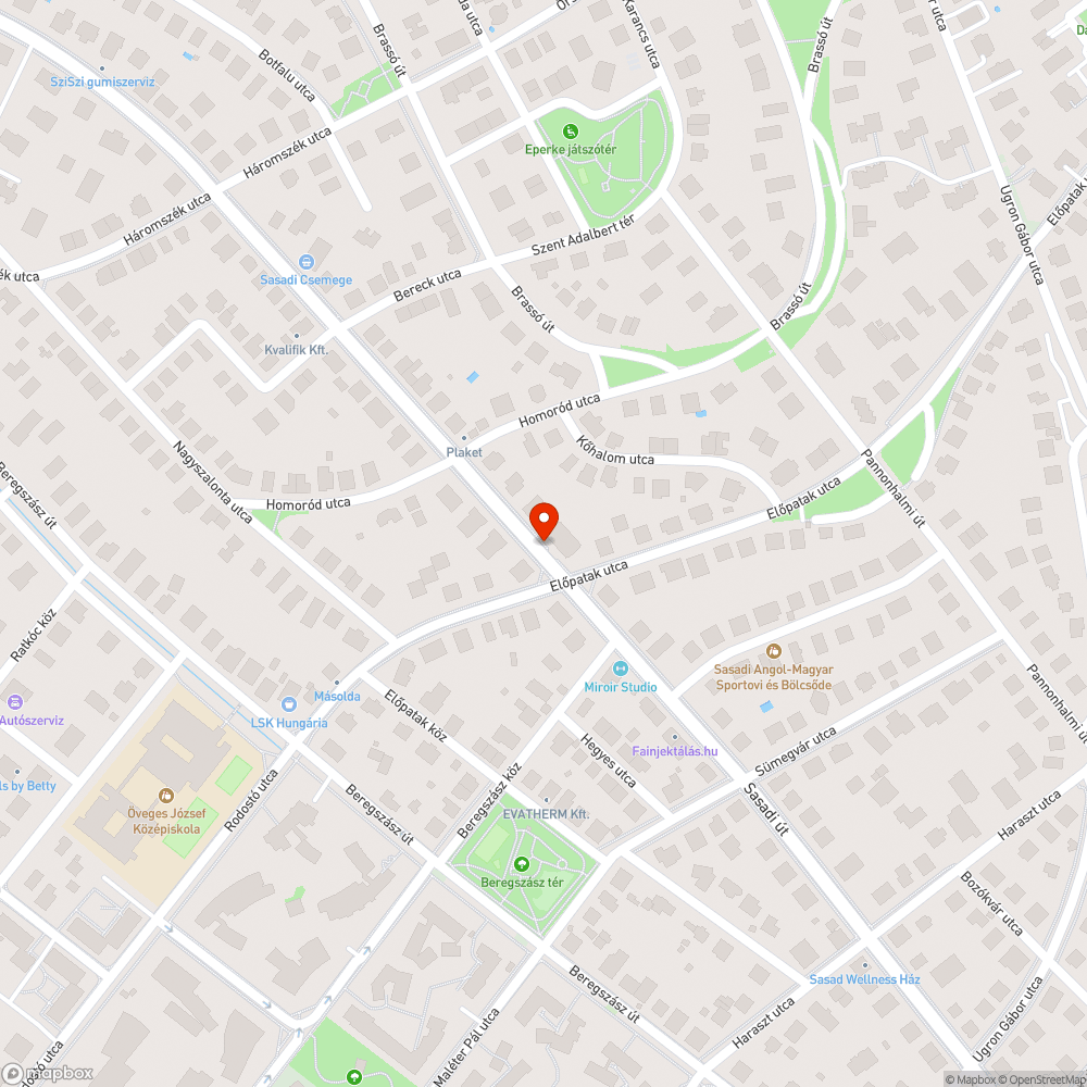 Kopott pad bejelentés helye