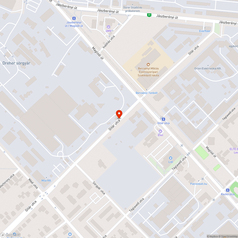 Útszéli szemét bejelentés helye