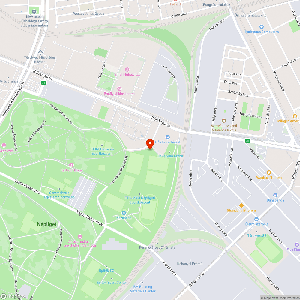 Beszakadt járda bejelentés helye