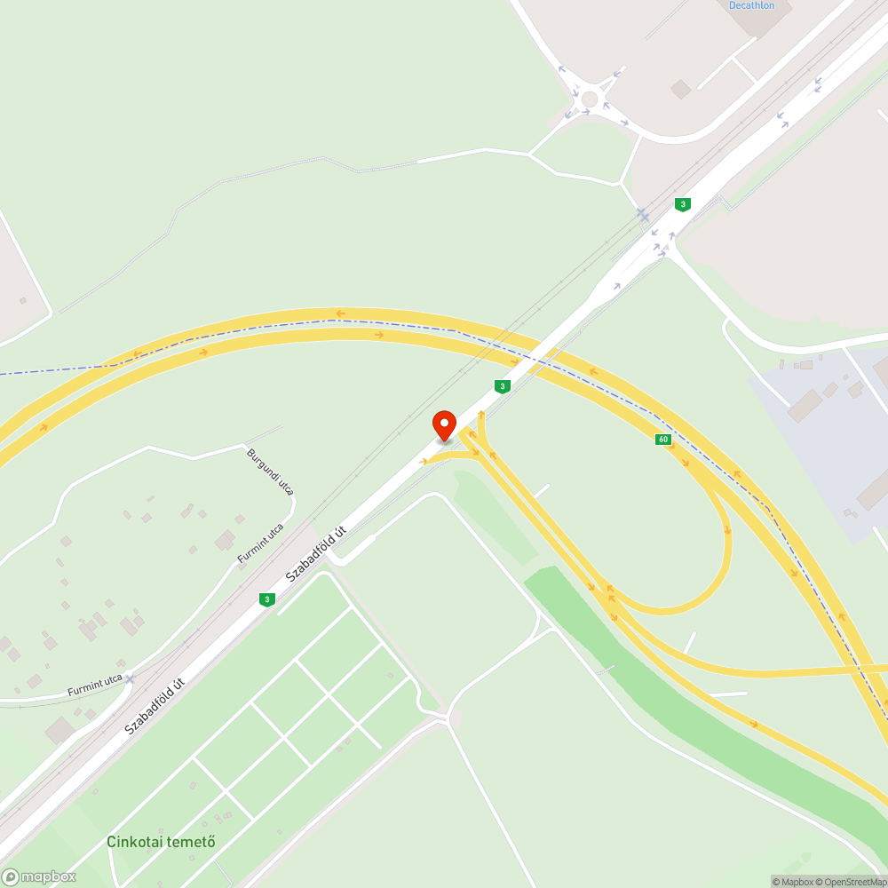 Vezetéken lógó doboz bejelentés helye