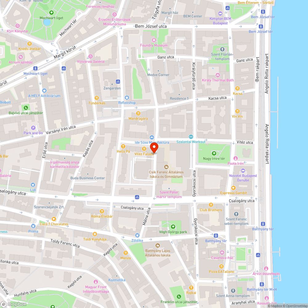 Leszakadt faág bejelentés helye