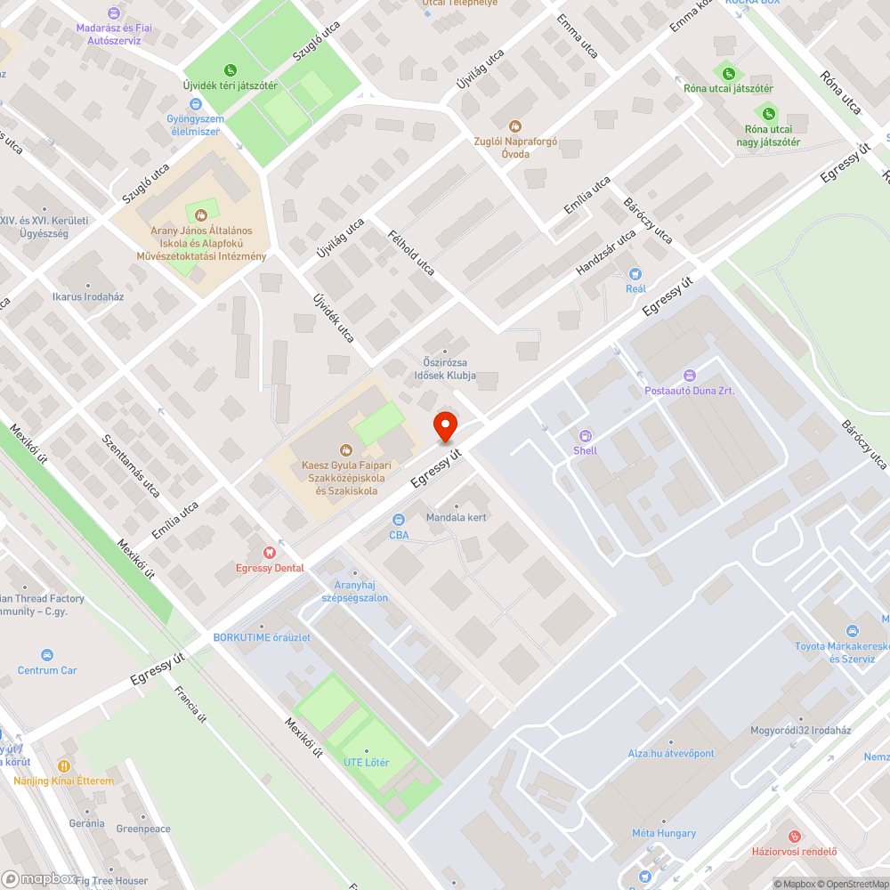 Elhagyott szemét bejelentés helye