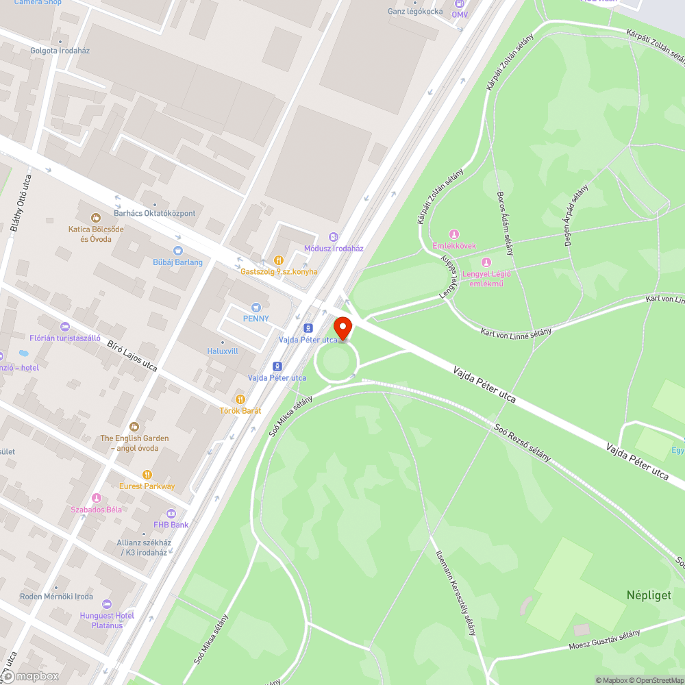 Ottfelejtett tábla bejelentés helye