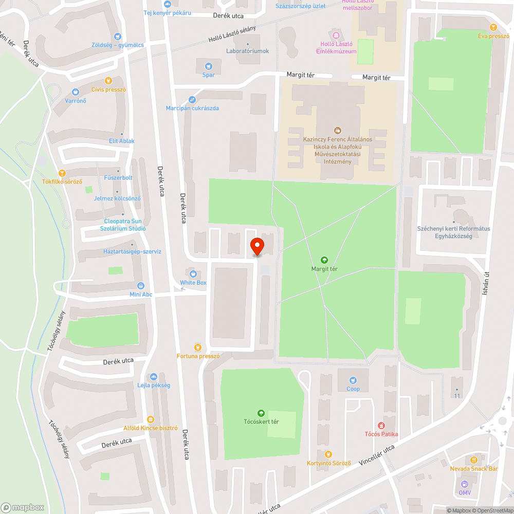 Margit tér, sérült betonkocka a lépcső tetején bejelentés helye