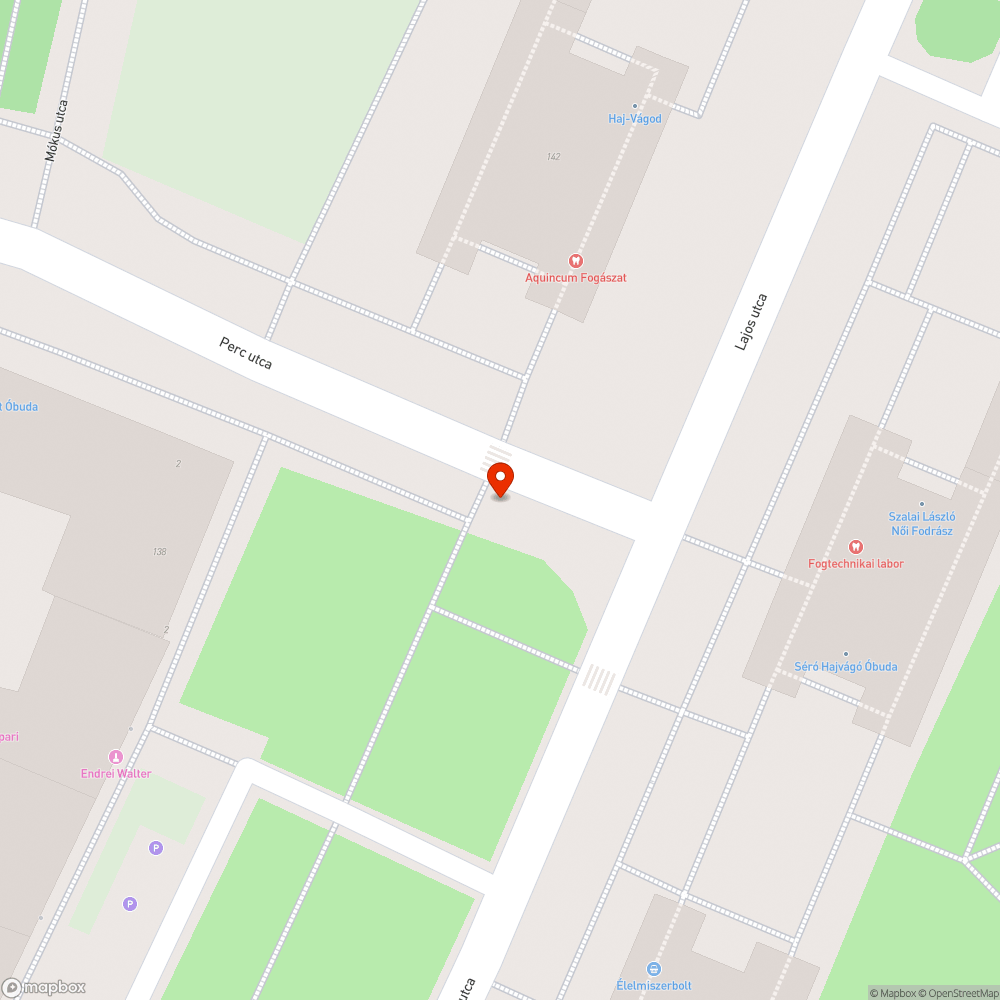 Szemeteszsákok a Perc utcában bejelentés helye