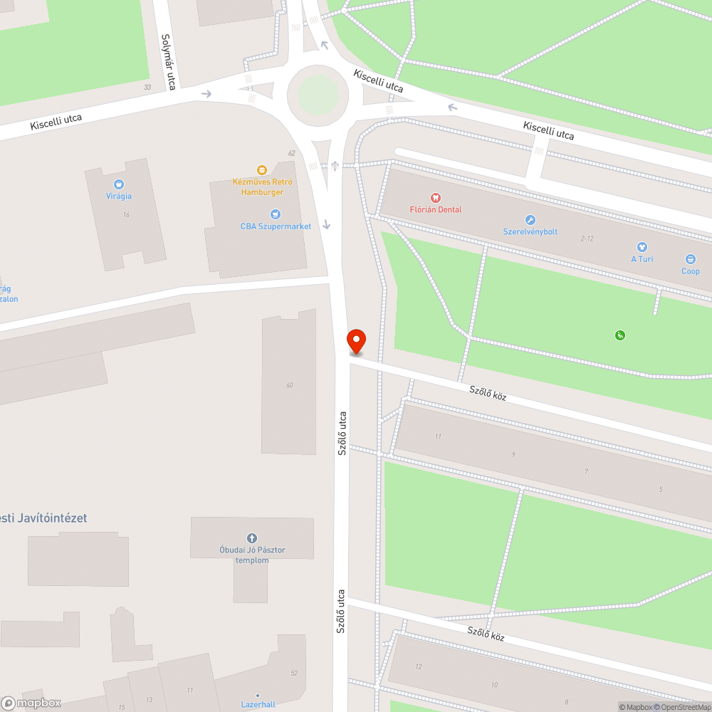 Szemeteszsákok a Szőlő utcában bejelentés helye