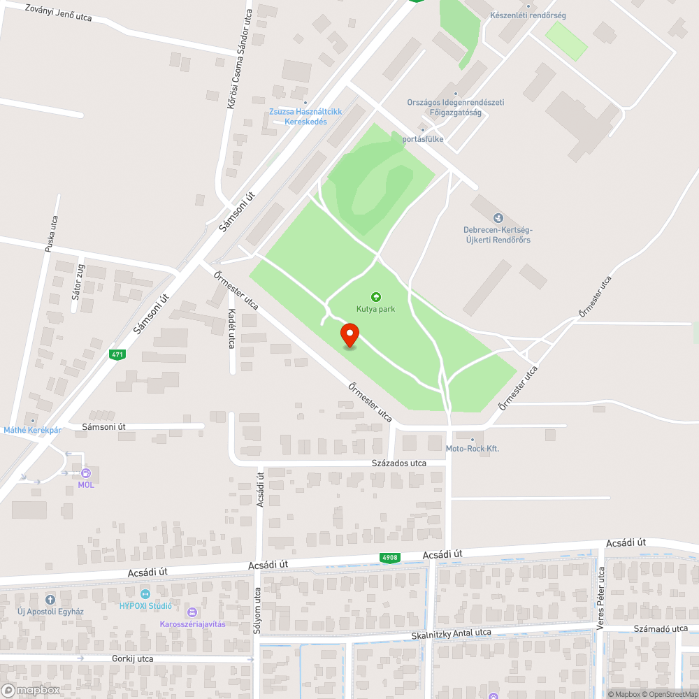 Veszélyes fa bejelentés helye