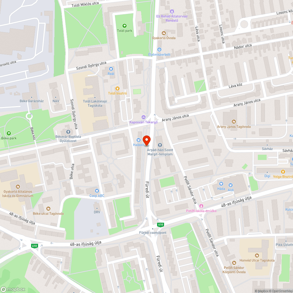 Rongálás, törött tábla bejelentés helye