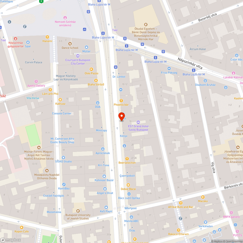 Takarítatlan József körút bejelentés helye