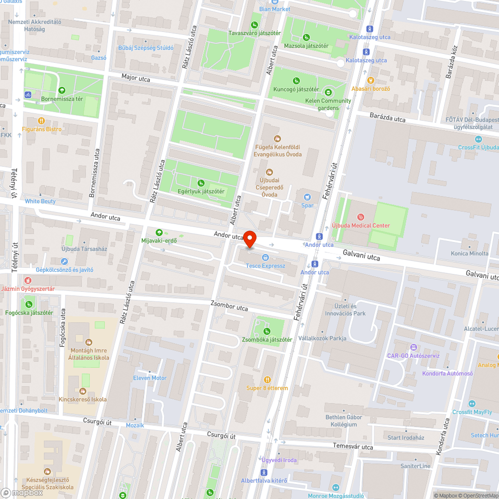 Kiszáradt fa bejelentés helye