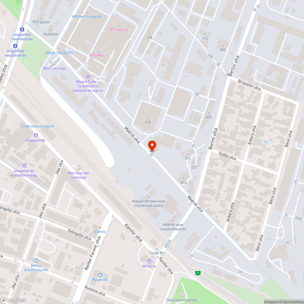 Madridi bevásárlókocsit bejelentés helye