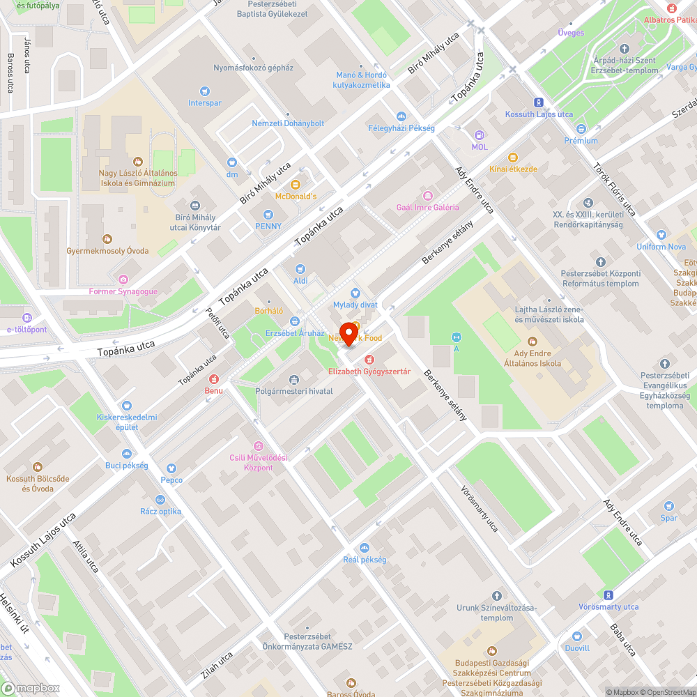 Kiszáradt fa bejelentés helye