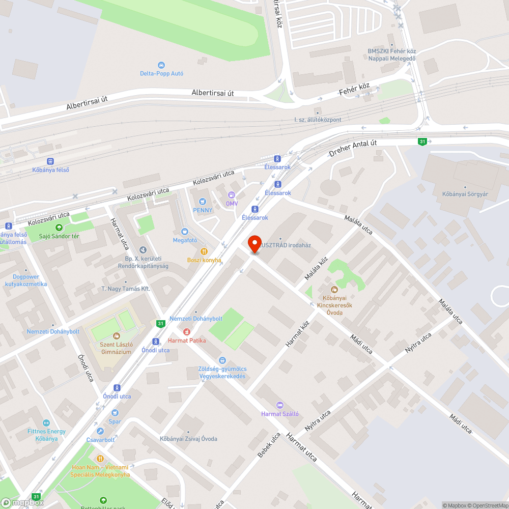 Roncsautó bejelentés helye