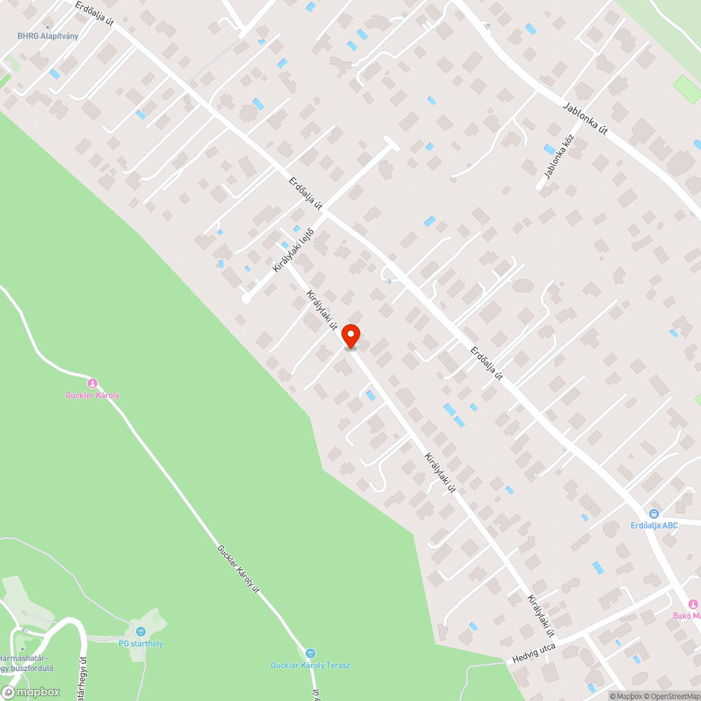 Mély kátyú bejelentés helye