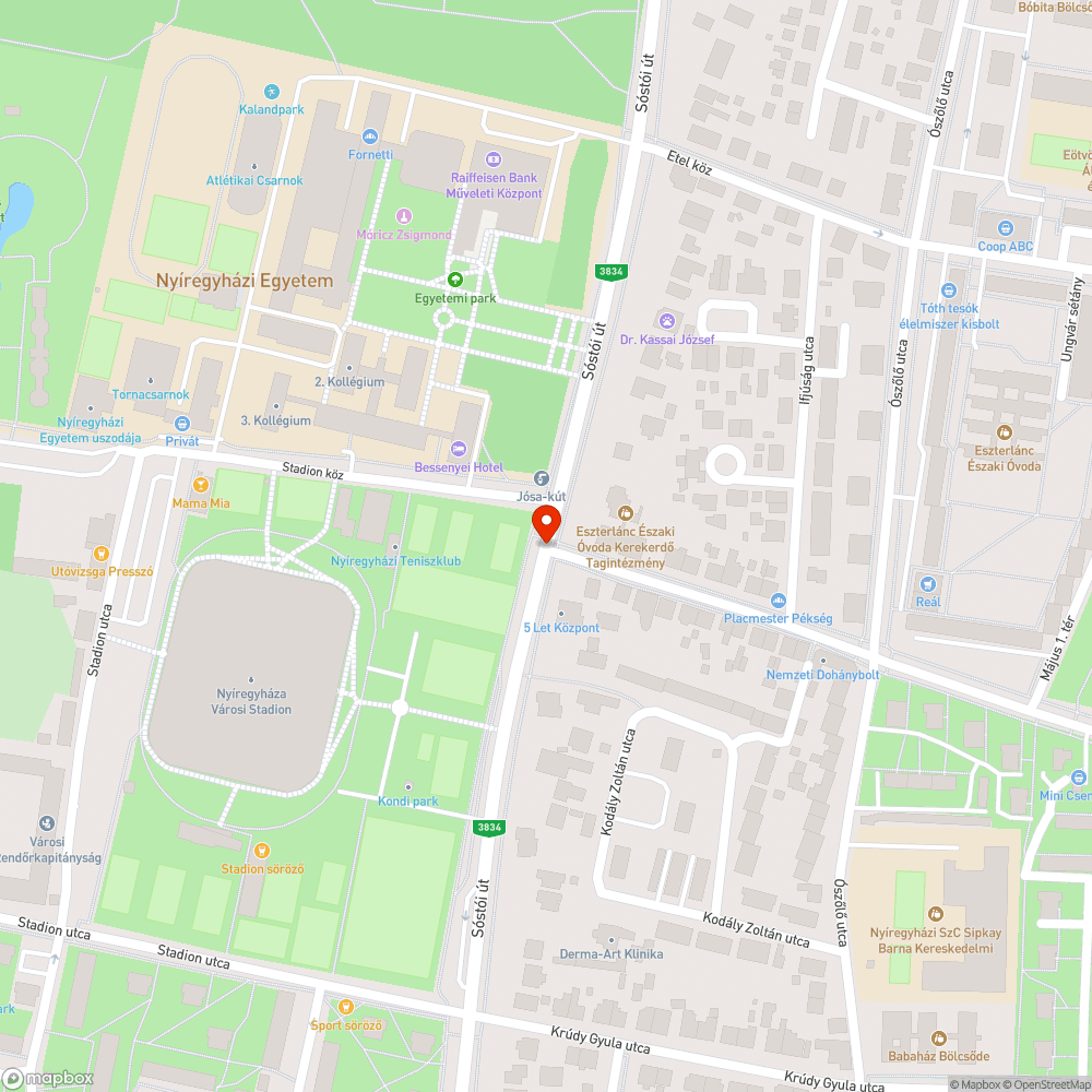 Nagy kereszteződés, piros gyalogosátkelő igénylése bejelentés helye